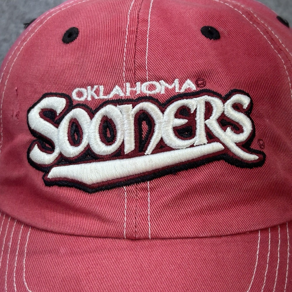 Oklahoma Sooners Hat Cap Adjustable Strapback Red NCAA Cotton Embroidered